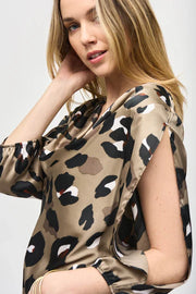 Joseph Ribkoff Multi Print Cowl Neck Blouse 243108