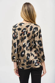 Joseph Ribkoff Multi Print Cowl Neck Blouse 243108