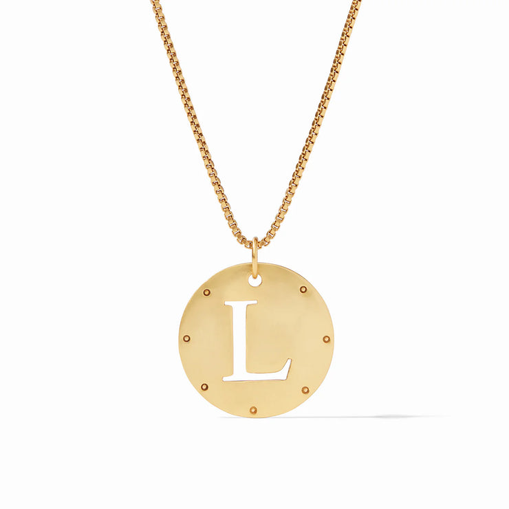 Julie Vos Monogram Pendant - L Gold