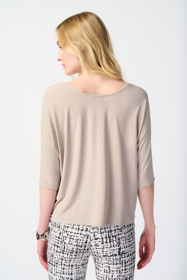 Joseph Ribkoff Tan Short Sleeve Blouse 241044