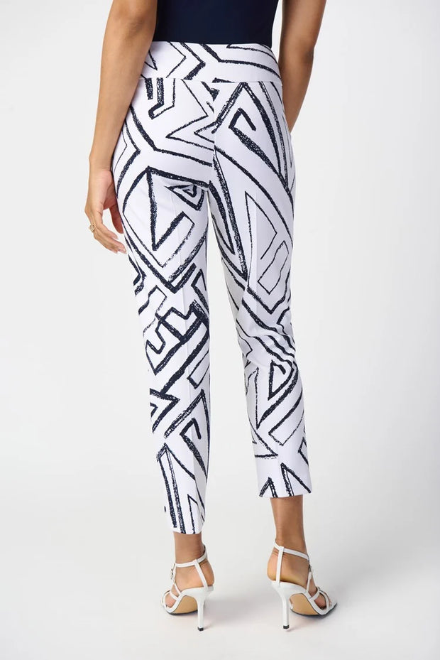 Joseph Ribkoff White Geo Pant 241271