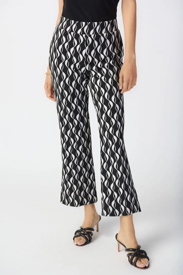 Joseph Ribkoff Black White Swirl Pant 241151