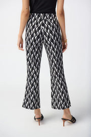 Joseph Ribkoff Black White Swirl Pant 241151