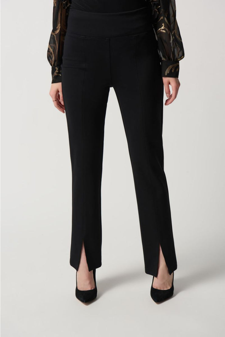 Joseph Ribkoff Black Front Slit Pant 234038