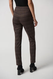 Joseph Ribkoff Brown Plaid Pant 234190