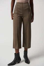Joseph Ribkoff Black and Tan Houndstooth Pant 233249