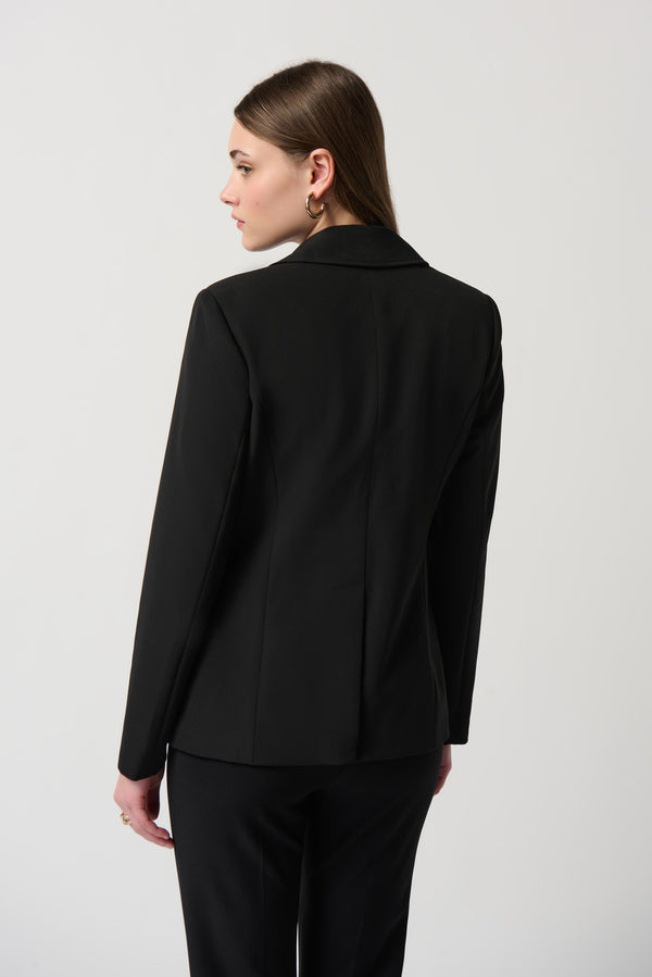 Joseph Ribkoff Black Blazer Gold Zipper 234929