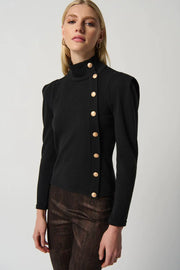 Joseph Ribkoff Gold Button Side Sweater 234178