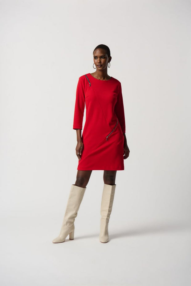 Joseph Ribkoff Red Zip Dress 234128