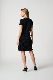 Joseph Ribkoff Black Ruffle Dress 211350S