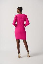 joseph ribkoff pink dress Joseph Ribkoff- Signature Stretch Lace Trumpet Dress