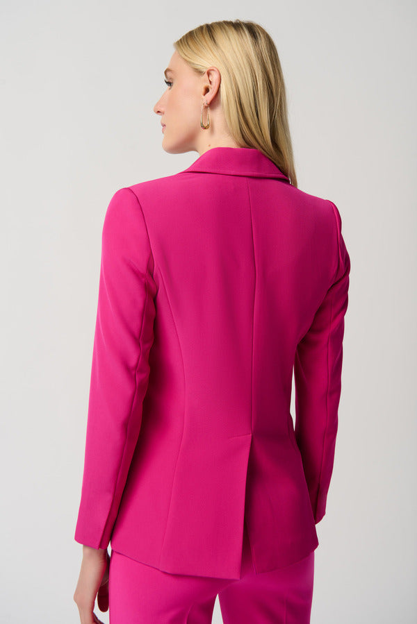 Joseph Ribkoff Hot Pink Jacket Gold Zippers 234929