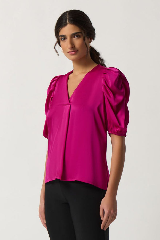 Joseph Ribkoff Satin Fuchsia Top 233026