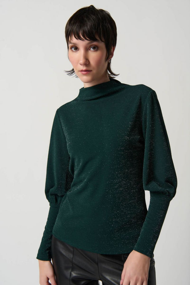 Joseph Ribkoff Green Sparkle Blouse 234186