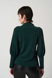 Joseph Ribkoff Green Sparkle Blouse 234186