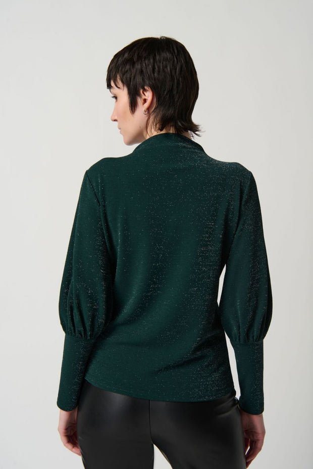 Joseph Ribkoff Green Sparkle Blouse 234186