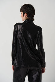 Joseph Ribkoff Black Sequin Top 234091