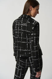 Joseph Ribkoff Black And White Multi Jacket 233218