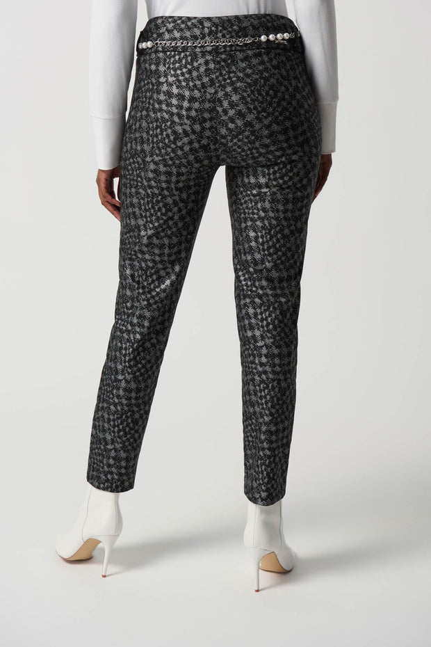 Joseph Ribkoff Grey Houndstooth Pearl Pant 234101
