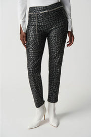Joseph Ribkoff Grey Houndstooth Pearl Pant 234101