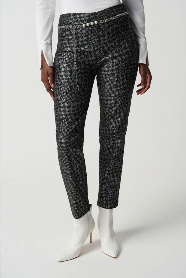 Joseph Ribkoff Grey Houndstooth Pearl Pant 234101
