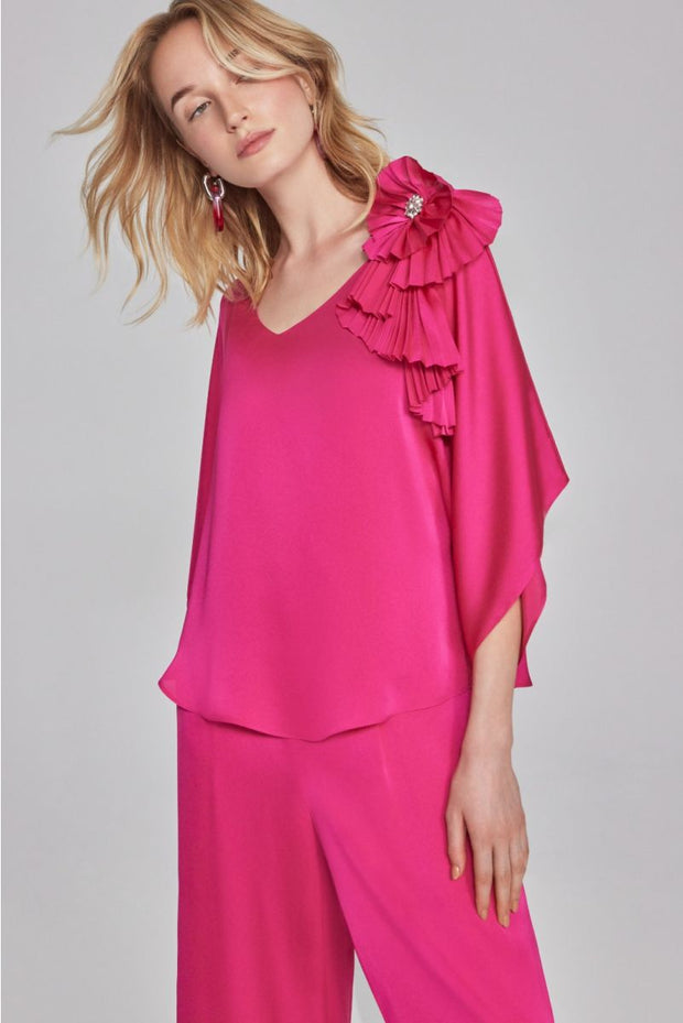 Joseph Ribkoff Pink Flower Blouse 241767