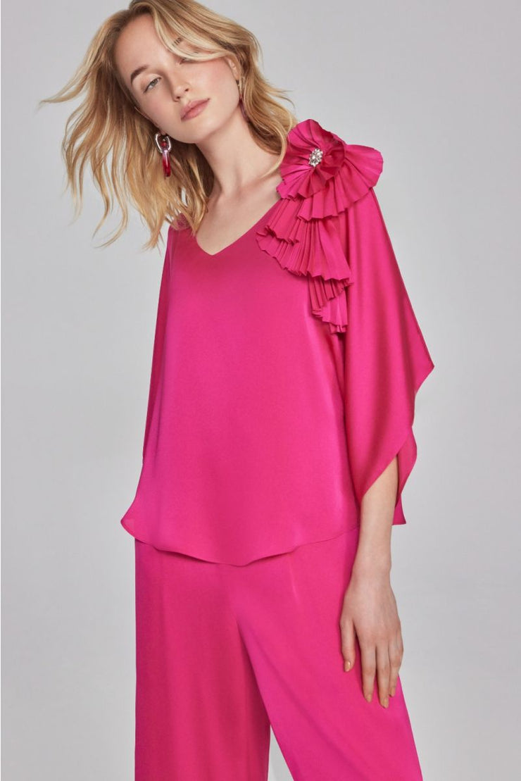 Joseph Ribkoff Pink Flower Blouse 241767
