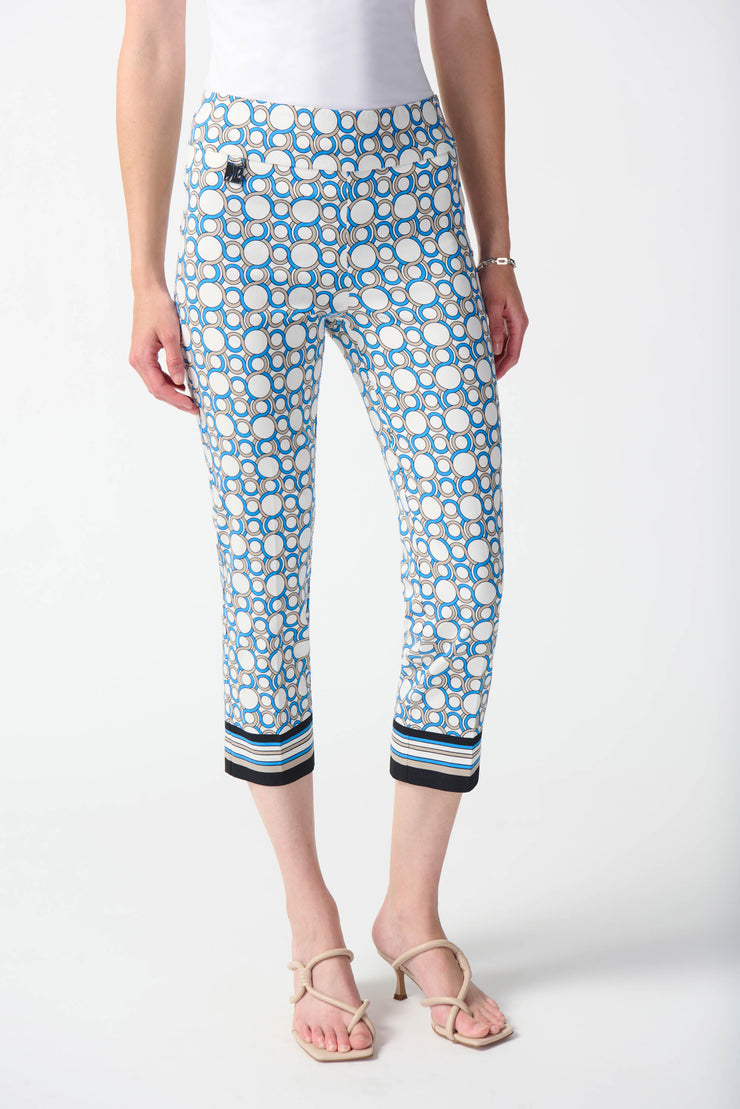 Joseph Ribkoff Blue Grey Circle Pant 242148
