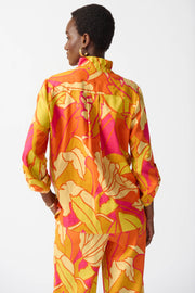 Joseph Ribkoff Pink Multi Floral Trapeze Blouse 242915
