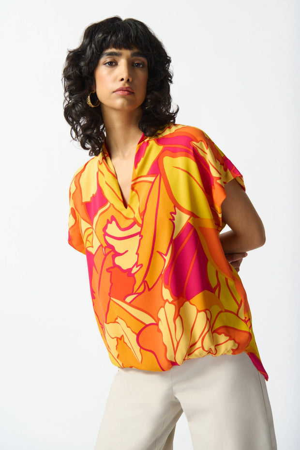 Joseph Ribkoff Tropical Print Loose Fit Top 242008