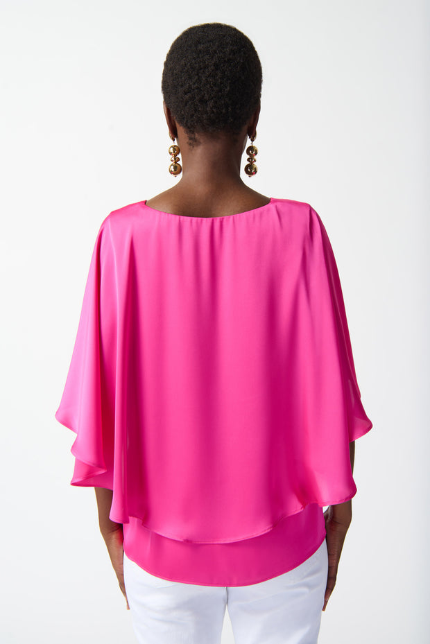Joseph Ribkoff Pink Bell Sleeve Blouse 242202