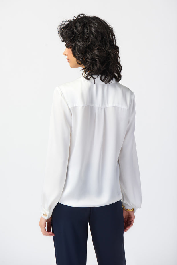 Joseph Ribkoff Vanilla Tie Bottom Top 241214