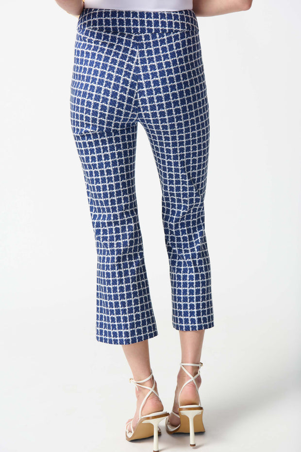 Joseph Ribkoff Blue White Square Pant 241137
