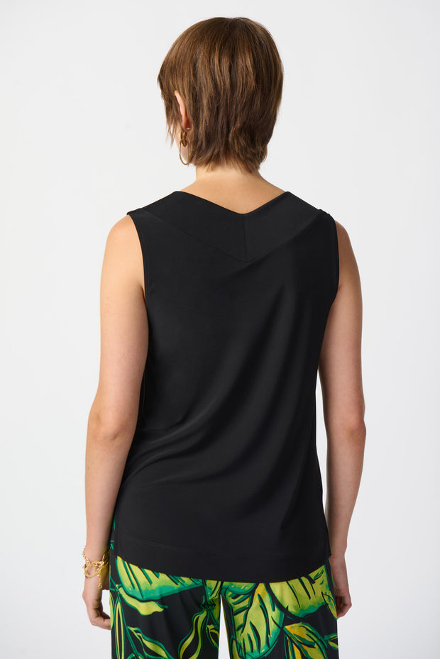 Joseph Ribkoff Top V Neck Black 241239