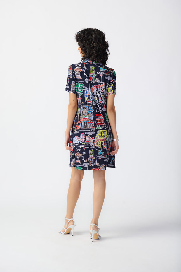 Joseph Ribkoff Paris Dress Midnight Blue 241209