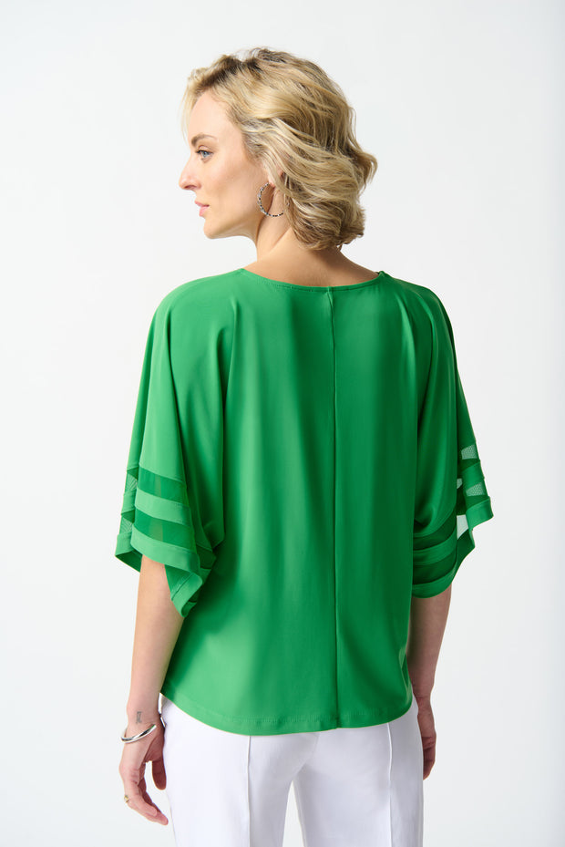 Joseph Ribkoff Island Green Zip Top 242129