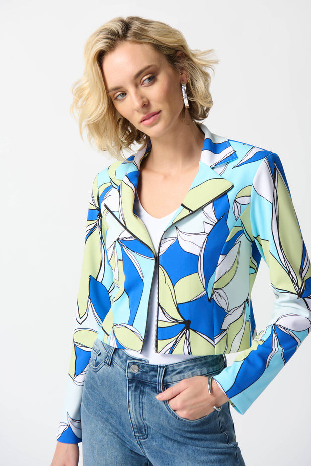 Joseph Ribkoff Vanilla Multi Abstract Jacket 242092
