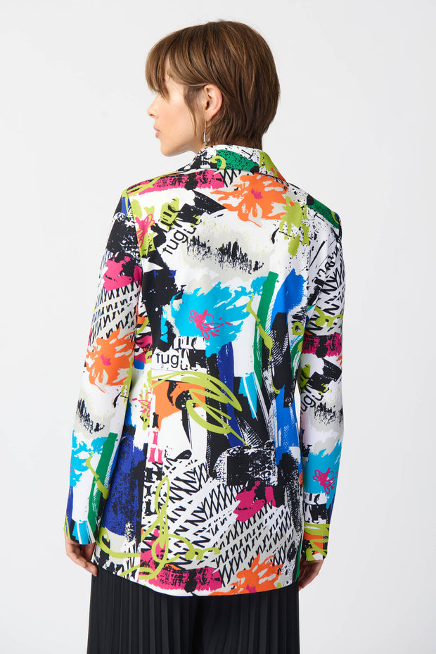 Joseph Ribkoff Vanilla Multi Paint Blazer 241302