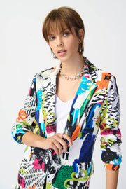 Joseph Ribkoff Vanilla Multi Paint Blazer 241302