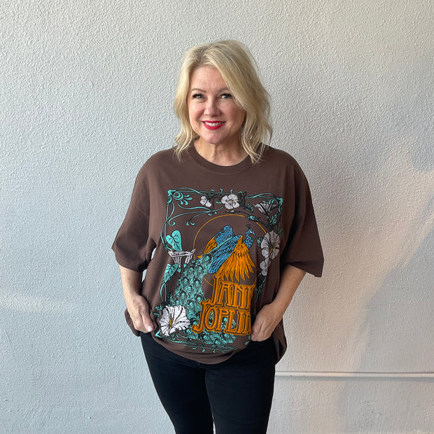 DAYDREAMER Janice Joplin Peacock Tee