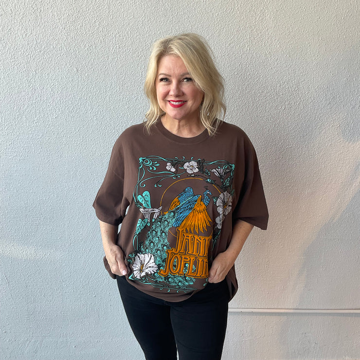 DAYDREAMER Janice Joplin Peacock Tee
