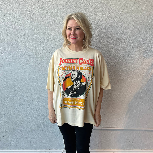 DAYDREAMER Johnny Cash Vintage Stone Tee