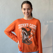 DAYDREAMER Long-sleeve Johnny Cash Tangerine Boots