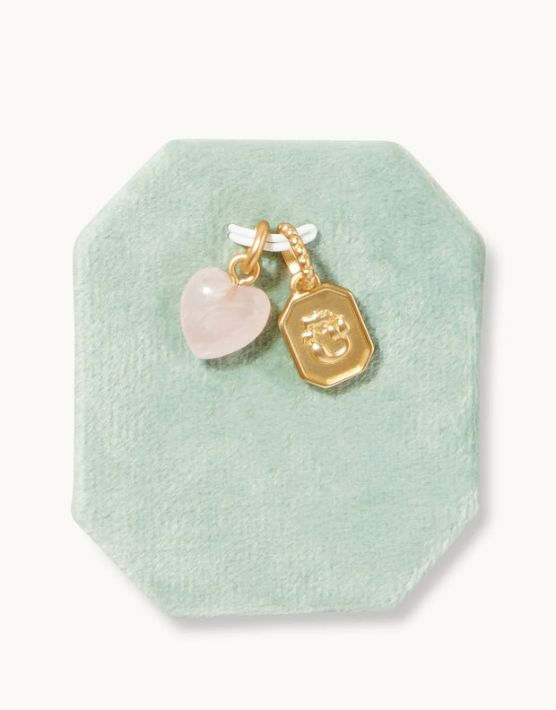 Spartina Valentine Flower Rose Quartz Charm