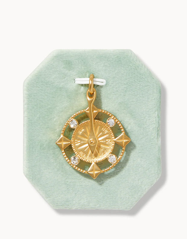 Spartina Explorer Compass Crystal Charm