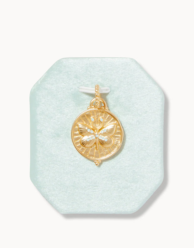 Spartina Hope Butterfly White Opal Charm