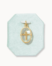 Spartina Faithful Cross Crystal Charm