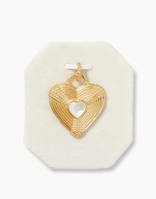 Spartina Always Heart Mother Of Pearl Charm