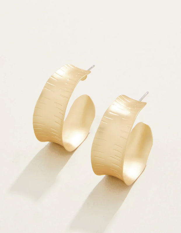 Queenie Midi Hoop Earings Gold