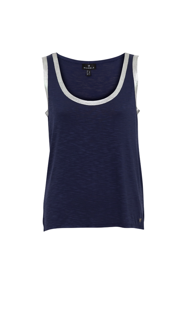 Marble 6950 Navy Tank Silver Trim